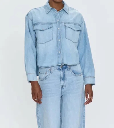 Pistola Sadie Classic Workwear Shirt In Repeat In Blue