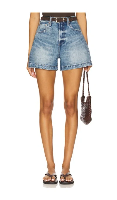 Pistola Saige High Rise A-line Short In Brown