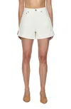 Pistola Saige High Rise Short In Eggshell In White
