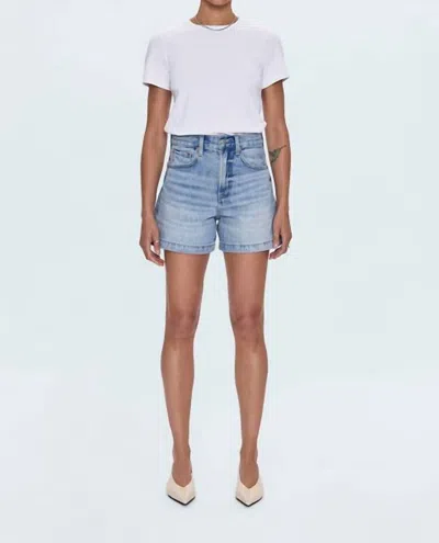 Pistola Saige High Rise A-line Short In French Riviera In Blue