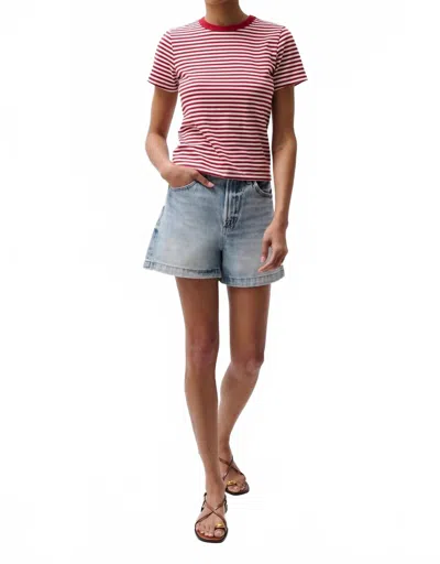 Pistola Saige High Rise A-line Short In French Riviera In Blue
