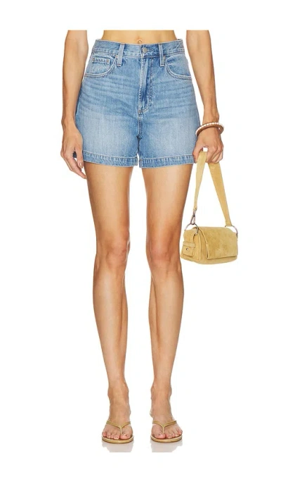 Pistola Saige High Rise A-line Shorts In Blue