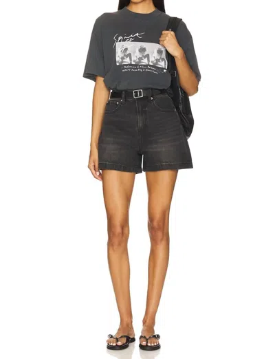 Pistola Saige High Rise Short In Glamour In Gray