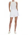 Pistola Saige High Rise Short In Polished White In White