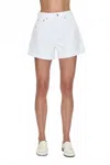 Pistola Saige High Waist Denim Shorts In White