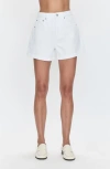 Pistola Saige High Waist Denim Shorts In Polished White