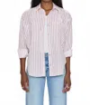 Pistola Samantha Relaxed Shirt In Ruby Stripe