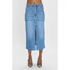 Pistola Sammie Carpenter High Waist Denim Midi Skirt In Blue