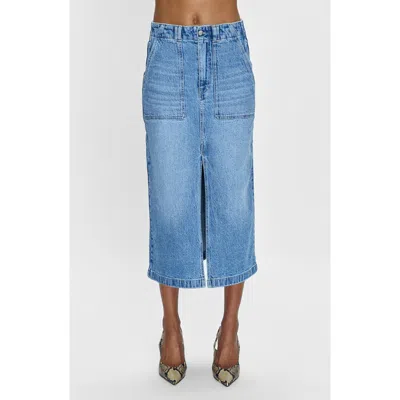 Pistola Sammie Carpenter High Waist Denim Midi Skirt