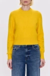 Pistola Sara Shrunken Crewneck Sweater In Citron In Orange