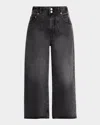 Pistola Scarlett High-rise Ultra Wide-leg Crop Jeans In Nightlife