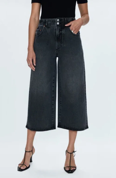 Pistola Scarlett High Waist Crop Wide Leg Jeans In Nightlife