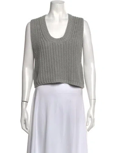 Pre-owned Pistola Scoop Neck Sweater W/ Tags In Grey