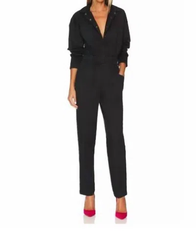 Pistola Selena Long Sleeve Jumpsuit In Fade To Black In Multi