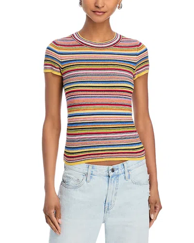 PISTOLA SELENE STRIPED SHORT SLEEVE SWEATER