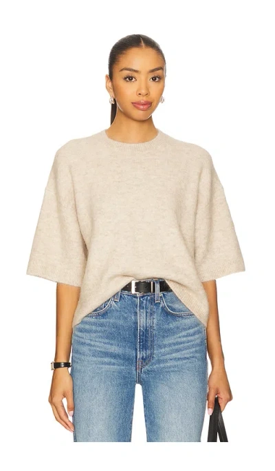 Pistola Shiloh Boxy Crewneck Sweater In Neutral