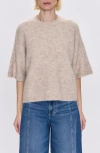 Pistola Shiloh Short Sleeve Crewneck Sweater In Oatmeal In Brown