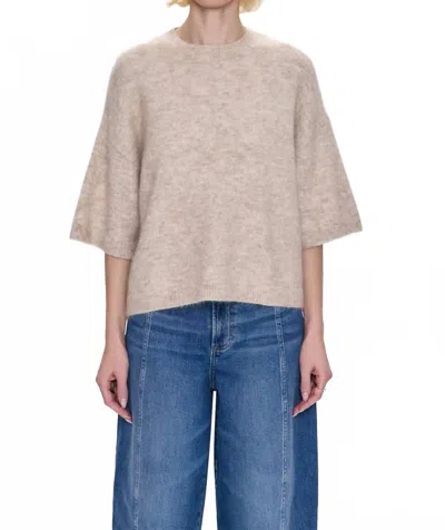 Pistola Shiloh Crewneck Sweater In Oatmeal In White