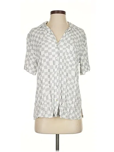 Pre-owned Pistola Short Sleeve Blouse In Silver