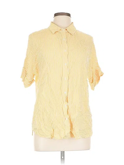 Pre-owned Pistola Short Sleeve Blouse In Yellow