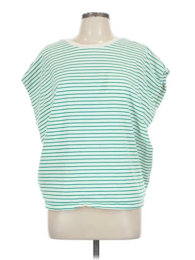 Pre-owned Pistola Short Sleeve Top Green Boatneck Tops