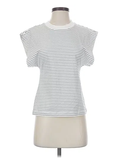 Pistola Short Sleeve Top White Boatneck Tops