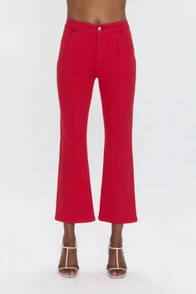Pistola Simone Kick Flare Pant In Ruby In Red