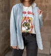 Pistola Skylar Boyfriend Blazer In Powder In Blue