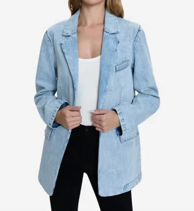 Pistola Skylar Boyfriend Blazer In Powder In Blue