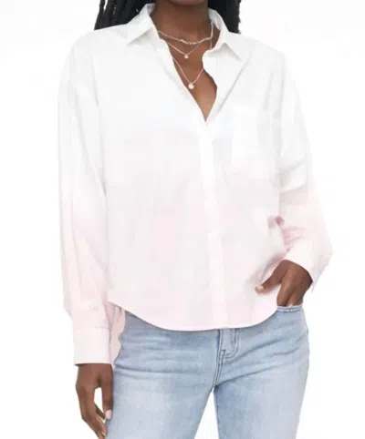 Pistola Sloane Button Down In Rose Dip Dye In Multi