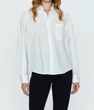 Pistola Sloane Button Down Shirt In Le Blanc