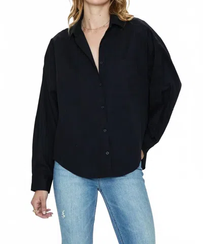 Pistola Sloane Oversized Button Down Shirt In Noir In Black