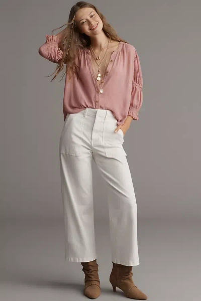 Pistola Sophia Crop Wide-leg Pants In White