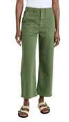 Pistola Sophia Stretch Cotton Ankle Wide Leg Pants In Green