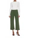 Pistola Sophia Stretch Cotton Ankle Wide Leg Pants In Green