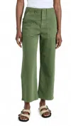 Pistola Sophia Stretch Cotton Ankle Wide Leg Pants In Green