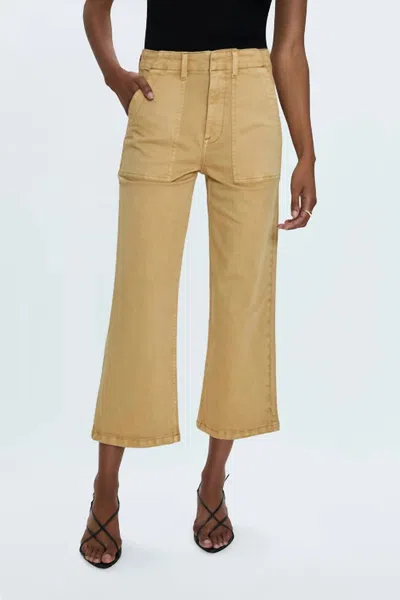 Pistola Sophia Wide Leg Utility Ankle Pant In Dijon
