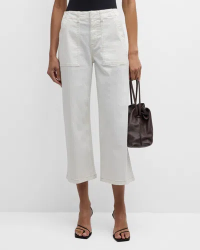 Pistola Sophie Wide-leg Utility Pants In White