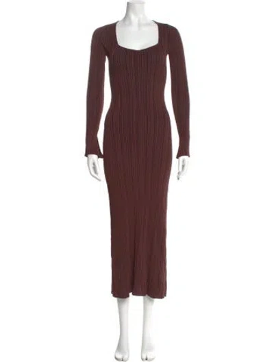 Pre-owned Pistola Square Neckline Long Dress In Multi