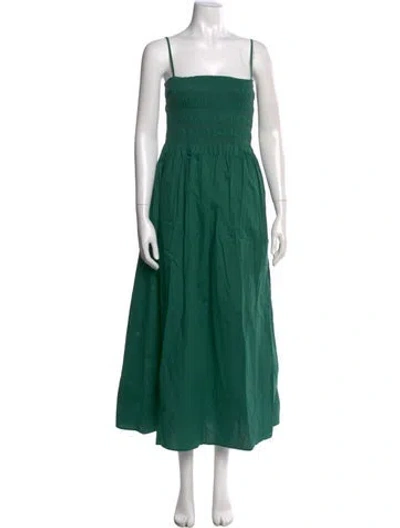 Pre-owned Pistola Square Neckline Long Dress W/ Tags In Green