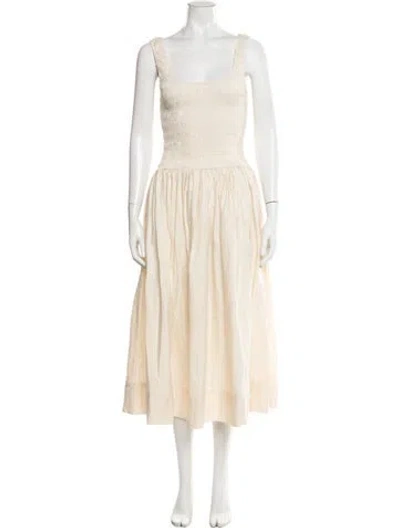 Pre-owned Pistola Square Neckline Long Dress W/ Tags In Neutral