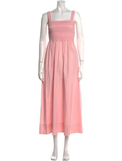 Pre-owned Pistola Square Neckline Midi Length Dress W/ Tags In Pink