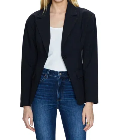 Pistola Stassi Cinched Waist Blazer In Black In Blue