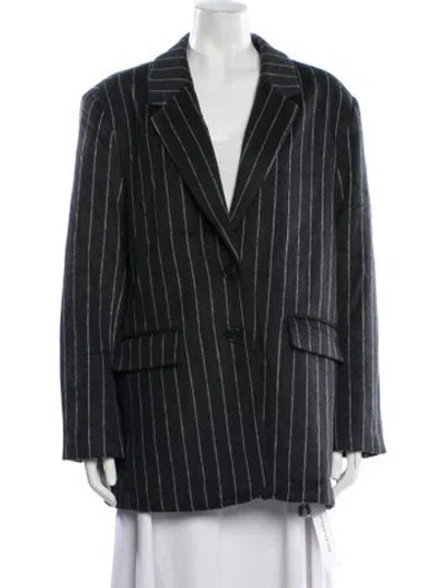Pre-owned Pistola Striped Blazer In Gray