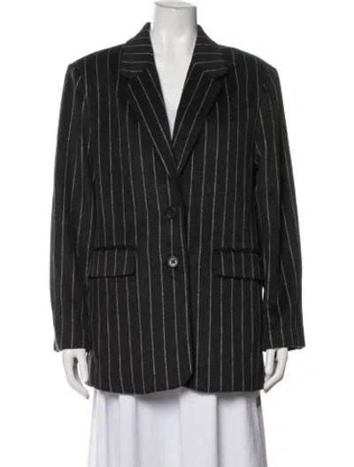 Pre-owned Pistola Striped Blazer W/ Tags In Grey