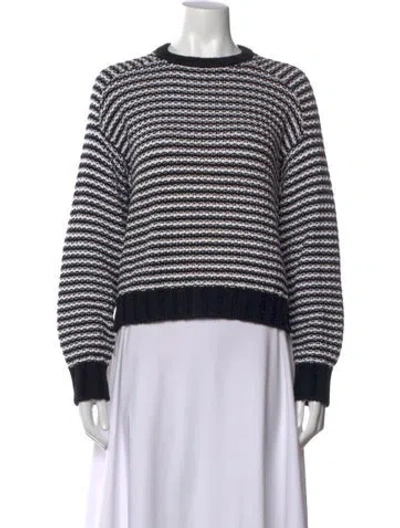 Pre-owned Pistola Striped Crew Neck Sweater In Black