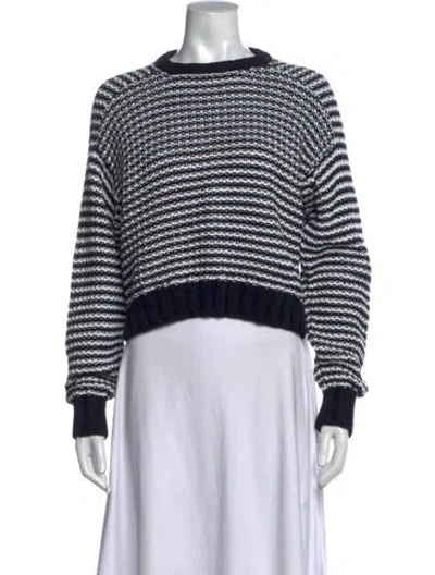 Pre-owned Pistola Striped Crew Neck Sweater In Black