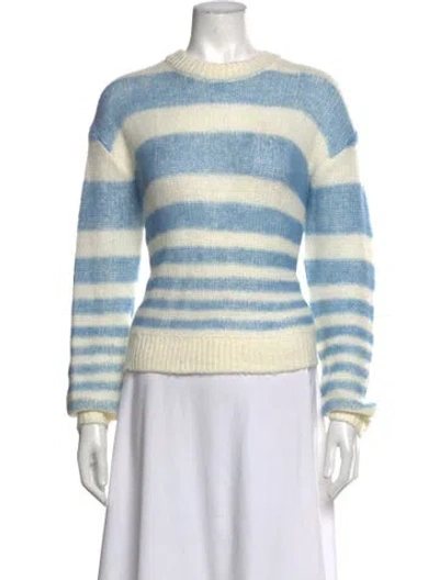 Pre-owned Pistola Striped Crew Neck Sweater In Blue
