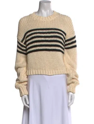 Pre-owned Pistola Striped Crew Neck Sweater In Neutral