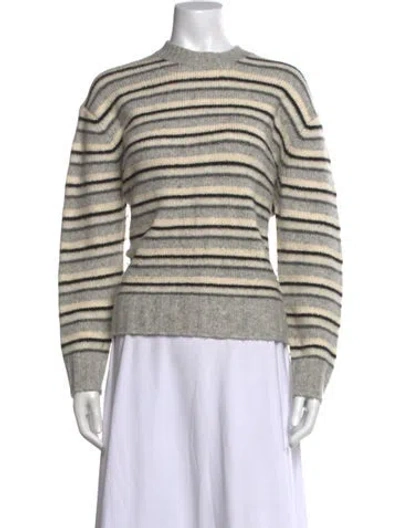 Pre-owned Pistola Striped Crew Neck Sweater In Neutrals
